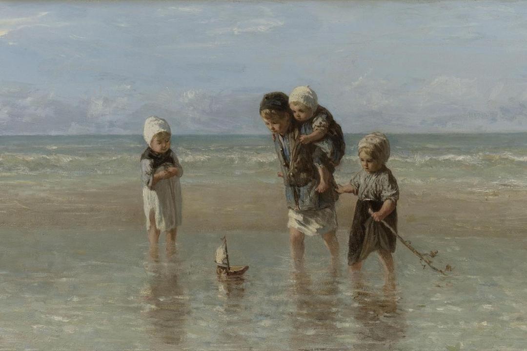 ART.COM Wall Art Print Children of the Sea by Jozef Israels, 18" x 12"