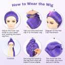 PUREHAIR 47 Inches Long Purple Braided Hair Anime Costume Wig High Temperature Heat Resistant Silk Fiber Natural Looking Cosplay Wig for Halloween Party, Cosplay (Purple, Adult Size)