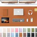 YSAGi Leather Desk Pad Protector, Office Desk Mat, Large Mouse Pad, Non-Slip PU Leather Desk Blotter, Laptop Desk Pad, Waterproof Desk Writing Pad for Office and Home (Brown,55" x 24")