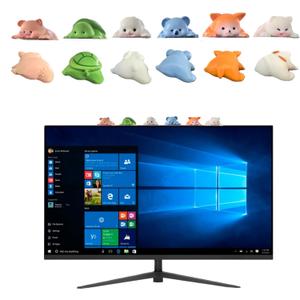 6Pcs Resin Creative 3D Craft Figurine Computer Monitor Decor,Funny Resin Animal Statue Decor,Car Central Control Screen and TV Monitor Decorations,Adorable Office Desk Toy