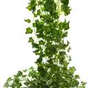 Beebel Ivy Garland 85Ft 12 Strands Artificial Fake Ivy Leaves Greenery Leaves Hanging Vines Plant Leave Garland Home Garden Poison Vine Costume