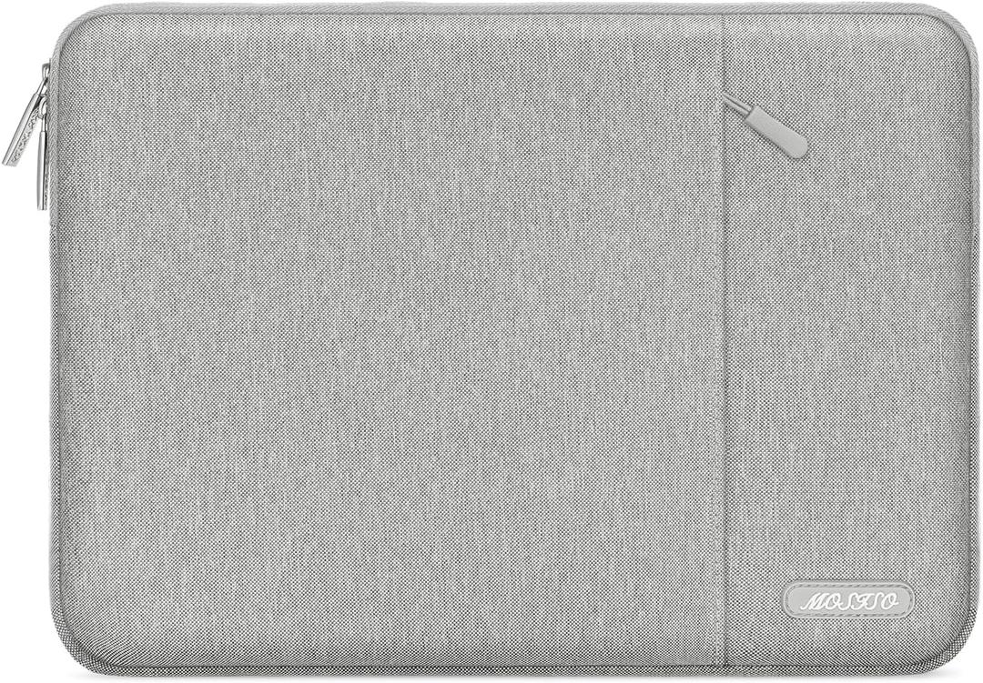 MOSISO Laptop Case 17.3 inch, 17-17.3 inch Laptop Sleeve Compatible with Dell, HP, Lenovo, Asus, Acer, Alienware, Polyester Vertical Computer Sleeve Bag with Pocket, Gray