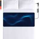 Grounding Mat for Bed,Grounding Pad for Sleeping, Improved Sleep, with grounding Test Pen and grounding Cord (Black, (76 * 27inch))