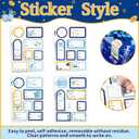 WERNNSAI Hanukkah Holiday Gift Tags - 24PCS Blue Themed Gift Wrapping Tags with Ribbon, Sticker Seals, and Mini Notecards (Star of David, Menorah, Dreidel) for Gift Bags and Wrapped Presents