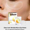 Oher Hyaluronic Acid Dissolving Micro-Pillar Eye Patches for Under-Eye Wrinkles & Dryness, Intense Plumping & Long-Lasting Hydration - 3 Pairs