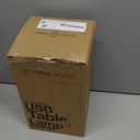 Yarra-Decor Bedside Table Lamp with USB Port - Touch Control for Bedroom 3 Way Dimmable Nightstand Lamp with Flaxen Fabric Shade for Living Room, Dorm, Home Office, Wood-Grain (LED Bulb Included)