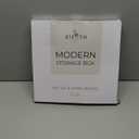 Decorative Photo Storage Boxes with Lids - Set of 2 Beautiful Linen Organizers Are Perfect to Safely Store Your Pictures, Documents, Scrapbooking Supplies, Keepsakes and Other Memories in Style (Ivory)