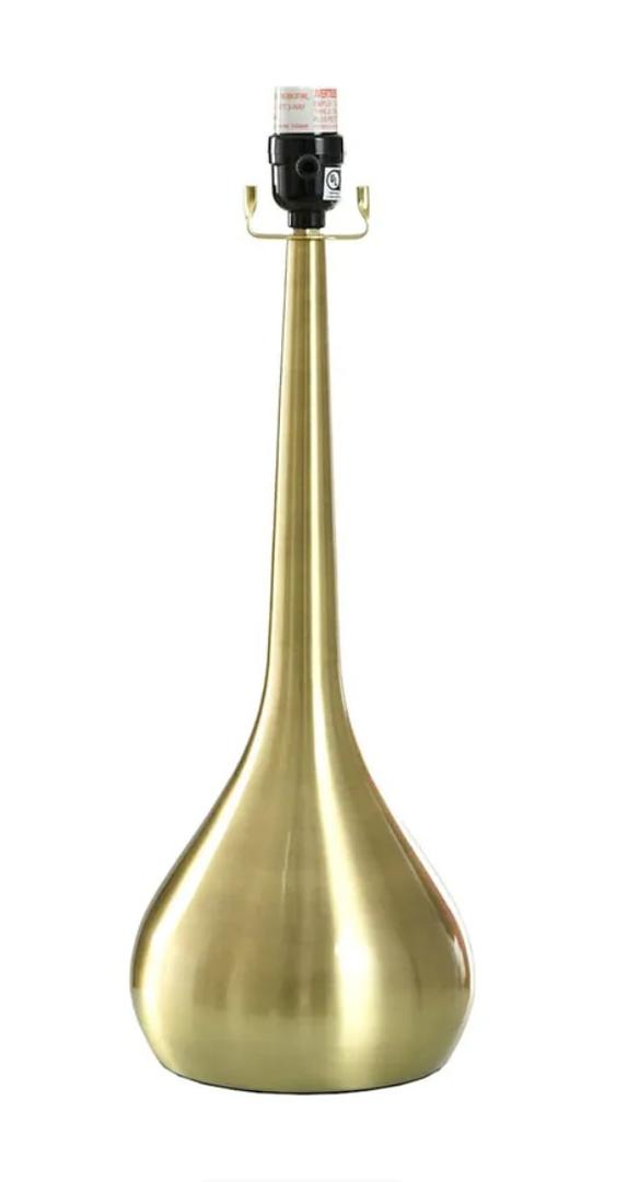 Brashed Brass Metal Medium Lamp Base, 20″