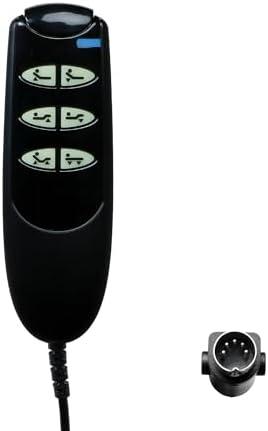 6 Button 5 Pin Remote Hand Control Handset for Electric Hospital Beds Black