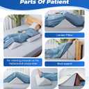 Fanwer Positioning Wedge Pillow for Side Sleeping (3 in 1), 40 Degree Triangle Bed Wedges & Body Positioners for Back Pain, Preventing Bedsores, After Surgery, Knees Elevated, Pregnancy,Off-white Gray