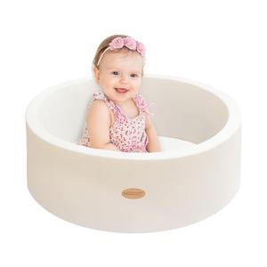 HARBOLLE Baby Ball Pit 27.6" Soft Round Memory Foam Ball Pits NOT Included Balls Indoor Outdoor Playpen for Babies Toddlers Kids Great Gift for Girls Boys, White