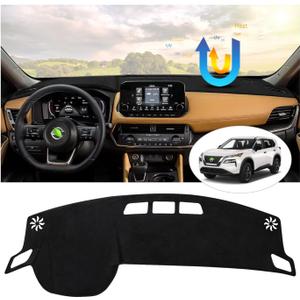 Karltys Dashboard Cover for Nissan Rogue 2021-2026,Flannel Rogue Dash Cover,Non-Slip&Anti Glare UV Heat Insulation Dash Pad,Car Interior Protection Accessories