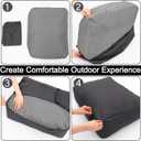 Wenqik 3 Pcs Waterproof Cushion Covers(Not Includes Cushion) 48'' x 24'' Outdoor Patio Furniture Seat Covers Fade Resistant Replacement Slipcover with Zipper for Outside Couch Swing Sofa(Dark Gray)