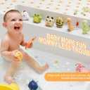 Cushore 3-Ft Bathtub Splash Guard PlayPad with Strong Suction Cups, Toy Tray Caddy Holder Storage, No-Leak, Mess-Free Bath Time for Kids, White