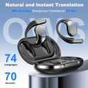 Translation Earbuds, 3-in-1 AI Language Translator Earbuds with Premium Sound, Long Battery Life, Translating Earbud with Charging Case for Business, Learning, and Travel, Modern Black