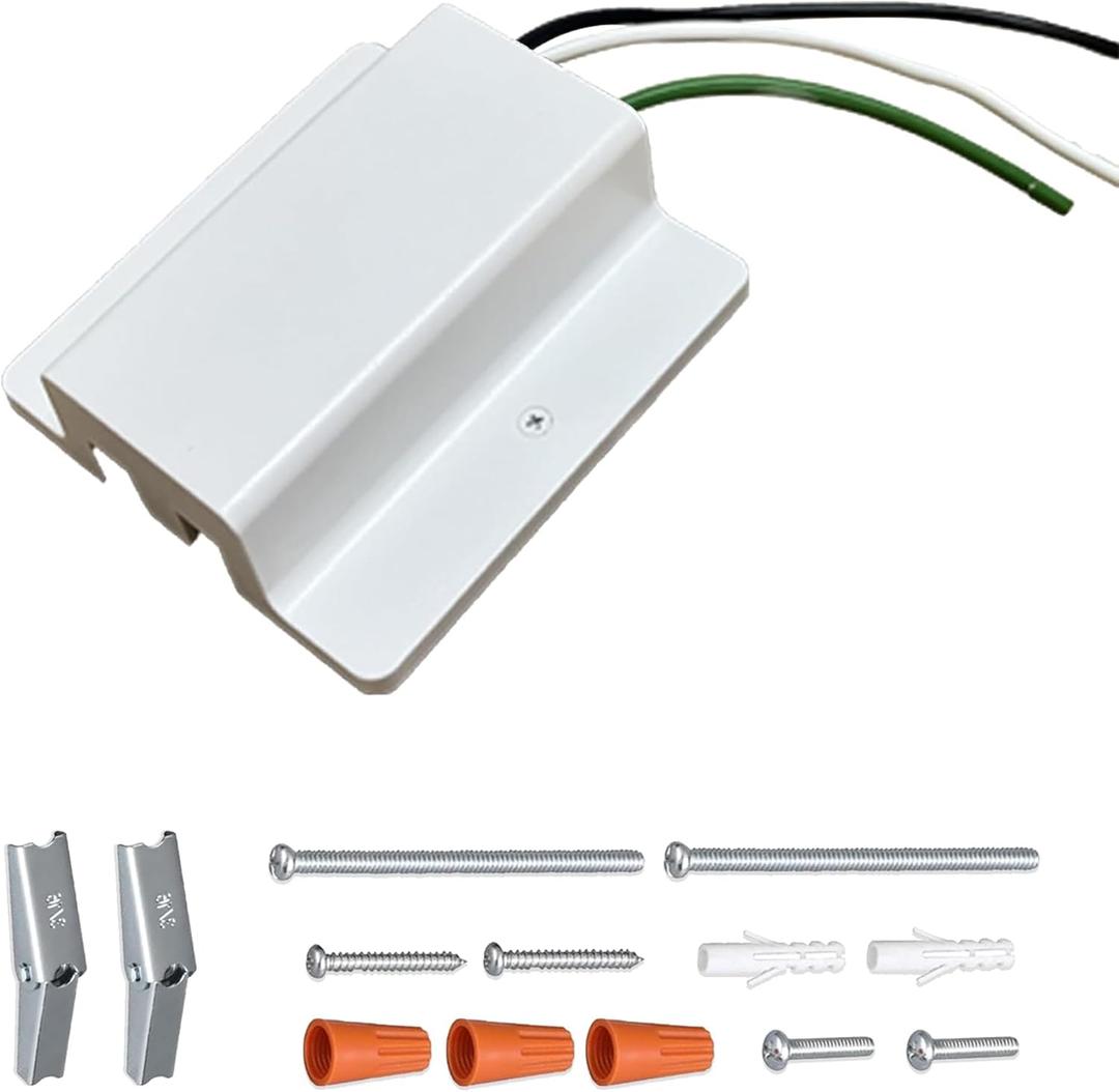 White 1-Pack H Track Floating Canopy Connector for Track Lighting Accessories H Track System, Energize The Rails