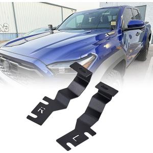 No-Drill A-Pillar Ditch Light Brackets for 2016-2026 Toyota Tacoma & 2025-2026 Toyota 4Runner, Bolt-On Hood Mount Kit for Off-Road LED Pod Lights