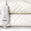 blunique Electric Heated Mattress Pad Twin Size Single Control Bed Warmer, Deep Pocket, 10-Hour Auto Off, Machine Washable, 3D Air Layer Fabric, 39"x75", Gold