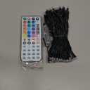 BrizLabs RGB Color Changing String Lights, 33FT 100 LED Pastel Easter Lights with Remote, Dimmable Red White Blue July 4th Light String, USB Mini Christmas Light for Indoor Xmas Halloween Party Tree