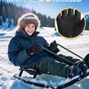 RIGWARL Waterproof Gloves for Cold Weather with 3M Thinsulate, Extreme Cold Winter Snow Glove 7 Layer Thermal Men Women/Youth (Black)