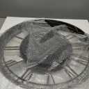 CLXEAST 28 Inch Original Real Moving Gear Wall Clock Roman Numerals,Oversized Large Wall Clocks for Modern Farmhouse Living Room Home Decor,Brushed Gunmetal