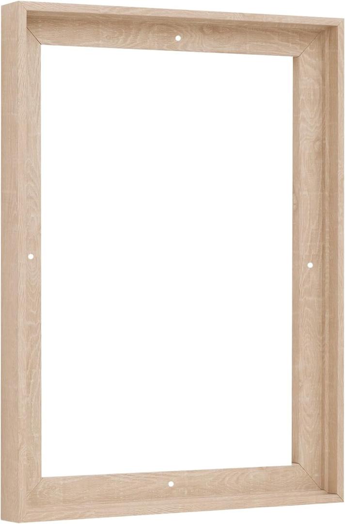 Pixy Canvas Floater Frame 16x20 for 3/4 (0.75) inch Deep Canvas Paintings/Canvas Prints/Wood Canvas Panels/Wall Art/Wall Decor/Home Decor/Artwork (Nordic White Oak, 16 x 20 inch, Portrait)
