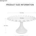 12-Inch Porcelain Round Cake Stand - White Dessert Stand for Wedding, Birthday Party