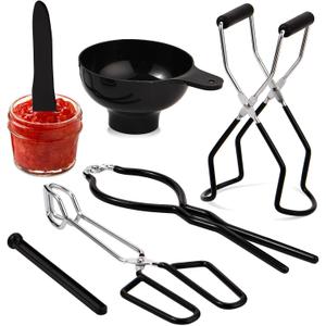 Canning Supplies Starter Kit Canner Tools for Water Bath and Pressure Canning Utensil Set includes Jar Lifter, Tongs, Funnel, Wrench, Lid Lifter for Beginners