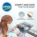 Portable Diaper Changing Pad with Shoulder Strap, Detachable Travel Changing Pad with Baby Wipes Pocket, Gifts for Baby Shower, Newborn Girls and Boys (Austere Grey)