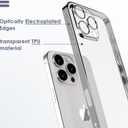 for iPhone 16 Pro Max Case 6.9-Inch 2024 Yellowing-Resistant Shockproof Phone Cover Anti-Scratch with Camera Lens Protector for iPhone 16 Pro Max Phone Transparent Case (Silver Border)