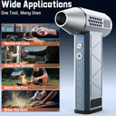 Compressed Air Duster, 360000RPM, 52m/s, Cordless Electric Air Duster with Flashlight, 4-Speed Adjustable Mini Air Blower Gun