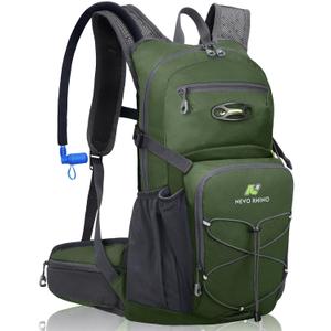N NEVO RHINO Hydration Backpack, 18L Multipurpose Hiking Backpack with 3L Water Bladder, Water Backpack Insulated Hydration Pack Ideal for Hiking and Cycling