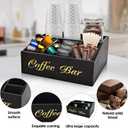 Coffee Station Organizer for Countertop, Coffee Bar Accessories Storage, Syrup Holder， Rustic Bar Decor for Accessories Organizer