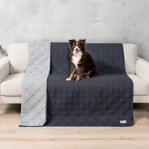 PetAmi Reversible Furniture Cover, Sofa Protector for Pet, Cat Bed, Washable Waterproof Blanket, Dog Cover for Couch Seat, 68x82 Gray (Grey)
