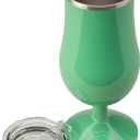 ORCA Poco 17 oz Insulated Cocktail Glass | Double Walled, Stainless Steel Hurricane Glass, Lidded Tumbler for Cocktails, Cold Drinks Jade