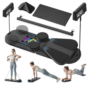 Pilates Reformer Set - Pilates Board for Home Workout, 6 in 1 Reformer Pilates Machine, Portable and Foldable Pilates Reformer, Pilates Reformers Board for for Core Workouts (Black)