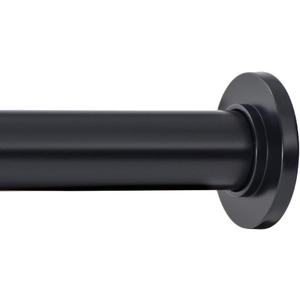 Ivilon Tension Curtain Rod - Spring Tension Rod for Windows or Shower, 54 to 90 Inch. Black