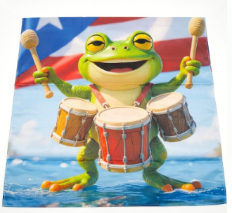 BlissYard House Flag 28x40 Inch Double Sided Patriotic Frog Garden Flag with Drums Design for Yard Banner Porch Outdoor Decor Summer Vertical Flags Independence Day Decorative Art Pack of 2