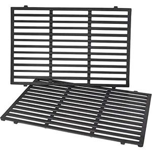 X Home 7638 Grill Grates Replacement for Weber Spirit 300 Series, E/S 310 & 320, Genesis Silver/Gold B & C Grill Replacement Parts, Cast Iron, 17.5 x 11.9 Inch, Pack of 2