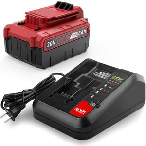 6.0Ah 20volt Replacement for Porter Cable 20V Battery and Charger Combo Compatible with Porter Cable 20V Lithium Battery PCC685L PCC680L PCC681L PCC682L PCC685LP