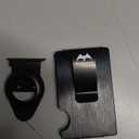 Apple Airtag Wallet Men Slim : Metal Air Tag Wallets Wallet with 2 Money Clip Replaceable Gift Boxed Set for Male Husband at Anniversay Brithday (Black)