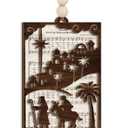 5 x Nativity Scene Ornamen O Little Town of Bethlehem  Nativity Christmas Tree Decoration with Hymn Sheet, Holy Family Ornament & Rustic Faith Design  Christian Holiday Keepsake Gift