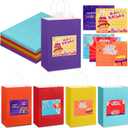 Harloon 15 Pcs Birthday Gift Bag with Happy Birthday Certificates for Students Birth Favor Paper Goodie Bags with Greeting Cards Classroom Award from Teachers(Fresh,Colorful)