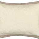 Vue Bensonhurst Modern Embroidered Rectangular Decorative Euro Sham Pillow Case, 20" x 26", Ivory