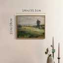 SHENIFY Vintage Landscape Framed Canvas Wall Art The Vast Grassland Classic Wall Prints Modern Farmhouse Bathroom Office Decor - 11x14in Natural Framed (Wilderness)