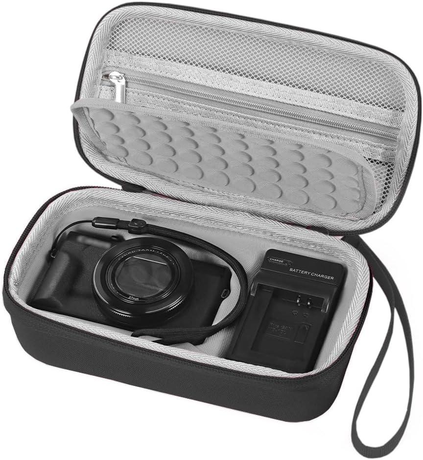 Camera Bag Carrying Case Compatible with Canon G7X Mark III/ G7X Mark II Digital Camera, Hard Bag Suitable for Travel and Home Storage (Black)