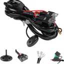 LED Light Bar Wiring Harness 14AWG, YUGUANG 3 Lead Universal Led Wiring Harness with 12V 40A Relay and Two Control Switches for Switching Between Different Modes