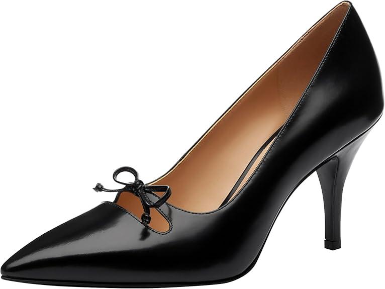 COACH Runway Pump, Charcoal/Black 8.5