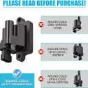 MAS Set of 8 Square Ignition Coil Pack UF271 & OEM ACDelco 6 Platinum Spark Plugs & 8.5mm Wires Compatible with Chevy Silverado Suburban Tahoe H2 GMC Yukon Sierra Envoy Replacement for 52-1618 5C1083