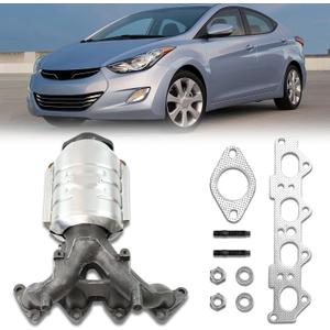 Catalytic Converter Kit Compatible with Hyundai Elantra 2004-2012, Tiburon 2007-2008, Kia Soul 2010-2011,Kit Compatible with Spectra 2006-2009, Kia Spectra 2004-2009 2.0L (EPA Compliant)